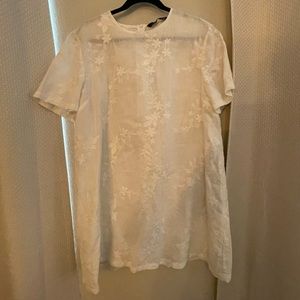 Zara white floral dress